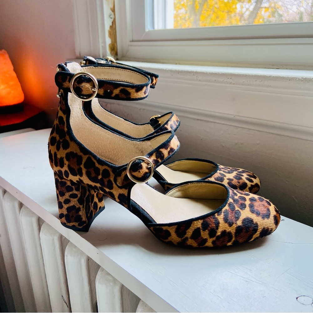 ❤️ SOLD ❤️ Ann Taylor Arielle Leopard Print Haircalf Mary Jane Pumps - Size 7.5